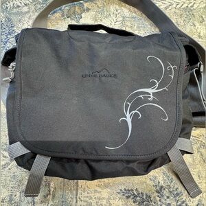 Eddie Bauer Vintage Black Messenger Cross Body Adjustable strap Bag